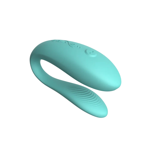 We-Vibe SYNC Lite Aqua + Лубрикант 50 мл - Вібратор для клітора та точки G, 7,5х3 см (бірюзовий)
